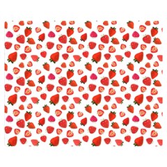 Watercolor Strawberry Premium Plush Fleece Blanket (medium) by SychEva