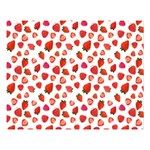 Watercolor Strawberry Premium Plush Fleece Blanket (Large) 80 x60  Blanket Front