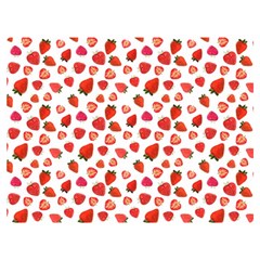 Watercolor Strawberry Premium Plush Fleece Blanket (extra Small)