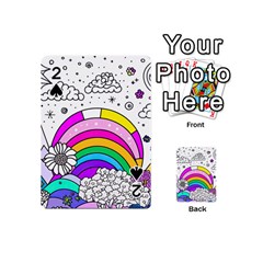 Rainbow Fun Cute Minimal Doodle Drawing 3 Playing Cards 54 Designs (mini)