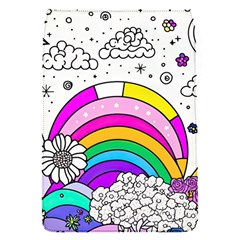 Rainbow Fun Cute Minimal Doodle Drawing 3 Removable Flap Cover (s)