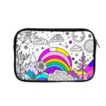 Rainbow Fun Cute Minimal Doodle Drawing 3 Apple MacBook Pro 13  Zipper Case Front