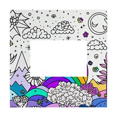 Rainbow Fun Cute Minimal Doodle Drawing 3 White Box Photo Frame 4  X 6  by Jancukart