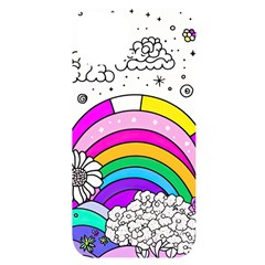 Rainbow Fun Cute Minimal Doodle Drawing 3 Iphone 14 Plus Black Uv Print Case by Jancukart