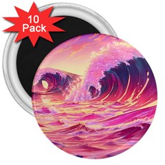 Waves Ocean Sea Tsunami Nautical 5 3  Magnets (10 Pack)  by Jancukart