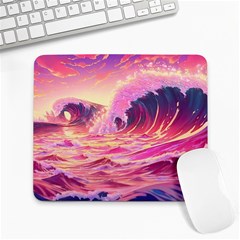 Waves Ocean Sea Tsunami Nautical 5 Large Mousepad