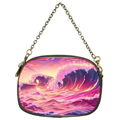 Waves Ocean Sea Tsunami Nautical 5 Chain Purse (one Side)