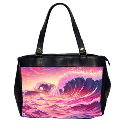 Waves Ocean Sea Tsunami Nautical 5 Oversize Office Handbag (2 Sides) by Jancukart