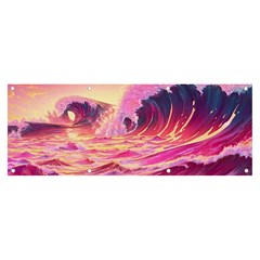 Waves Ocean Sea Tsunami Nautical 5 Banner And Sign 8  X 3  by Jancukart