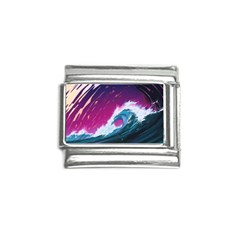 Tsunami Waves Ocean Sea Nautical Nature Water Unique Italian Charm (9mm)