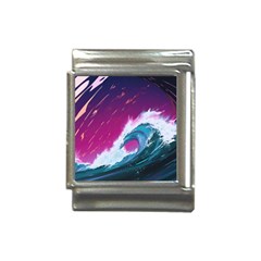 Tsunami Waves Ocean Sea Nautical Nature Water Unique Italian Charm (13mm) by Jancukart