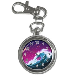 Tsunami Waves Ocean Sea Nautical Nature Water Unique Key Chain Watches by Jancukart