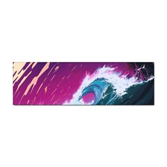 Tsunami Waves Ocean Sea Nautical Nature Water Unique Sticker (bumper) by Jancukart