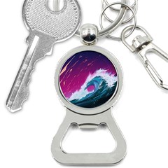 Tsunami Waves Ocean Sea Nautical Nature Water Unique Bottle Opener Key Chain by Jancukart