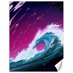 Tsunami Waves Ocean Sea Nautical Nature Water Unique Canvas 18  X 24  by Jancukart