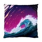 Tsunami Waves Ocean Sea Nautical Nature Water Unique Standard Cushion Case (One Side) Front