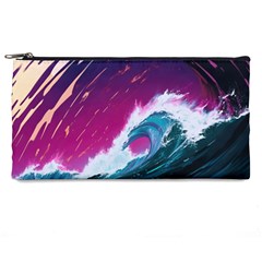 Tsunami Waves Ocean Sea Nautical Nature Water Unique Pencil Case by Jancukart