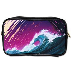 Tsunami Waves Ocean Sea Nautical Nature Water Unique Toiletries Bag (one Side) by Jancukart