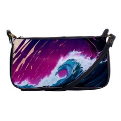 Tsunami Waves Ocean Sea Nautical Nature Water Unique Shoulder Clutch Bag