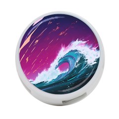 Tsunami Waves Ocean Sea Nautical Nature Water Unique 4-port Usb Hub (one Side)