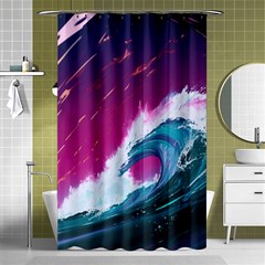 Tsunami Waves Ocean Sea Nautical Nature Water Unique Shower Curtain 48  X 72  (small)  by Jancukart