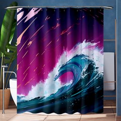 Tsunami Waves Ocean Sea Nautical Nature Water Unique Shower Curtain 60  X 72  (medium)  by Jancukart