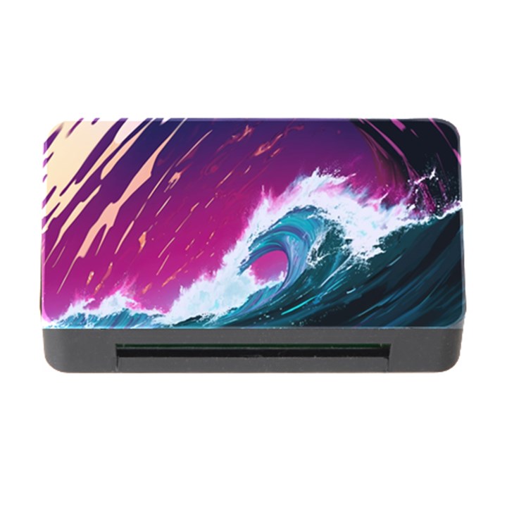 Tsunami Waves Ocean Sea Nautical Nature Water Unique Memory Card Reader with CF