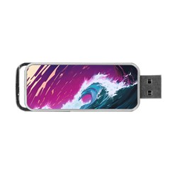 Tsunami Waves Ocean Sea Nautical Nature Water Unique Portable Usb Flash (one Side)