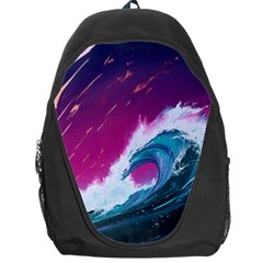 Tsunami Waves Ocean Sea Nautical Nature Water Unique Backpack Bag