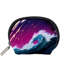 Tsunami Waves Ocean Sea Nautical Nature Water Unique Accessory Pouch (small)