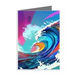 Tsunami Waves Ocean Sea Nautical Nature Water Art Mini Greeting Cards (Pkg of 8) Right