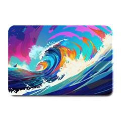 Tsunami Waves Ocean Sea Nautical Nature Water Art Plate Mats by Jancukart