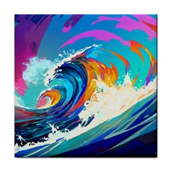 Tsunami Waves Ocean Sea Nautical Nature Water Art Face Towel