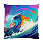 Tsunami Waves Ocean Sea Nautical Nature Water Art Standard Cushion Case (One Side) Front