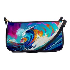 Tsunami Waves Ocean Sea Nautical Nature Water Art Shoulder Clutch Bag