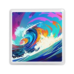 Tsunami Waves Ocean Sea Nautical Nature Water Art Memory Card Reader (Square)