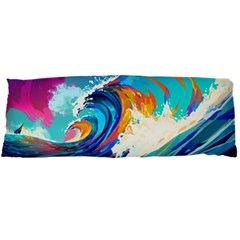 Tsunami Waves Ocean Sea Nautical Nature Water Art Body Pillow Case Dakimakura (two Sides) by Jancukart