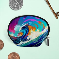 Tsunami Waves Ocean Sea Nautical Nature Water Art Accessory Pouch (small) by Jancukart