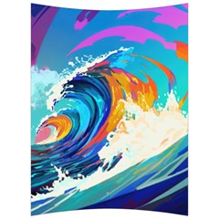 Tsunami Waves Ocean Sea Nautical Nature Water Art Back Support Cushion