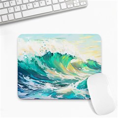 Waves Ocean Sea Tsunami Nautical 90 Small Mousepad by Jancukart