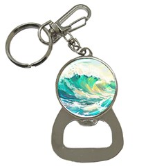 Waves Ocean Sea Tsunami Nautical 90 Bottle Opener Key Chain by Jancukart