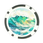 Waves Ocean Sea Tsunami Nautical 90 Poker Chip Card Guard (10 pack) Front