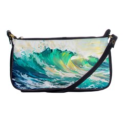 Waves Ocean Sea Tsunami Nautical 90 Shoulder Clutch Bag