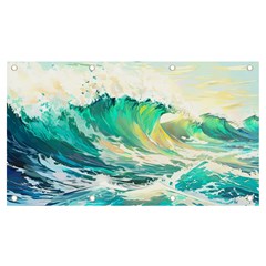 Waves Ocean Sea Tsunami Nautical 90 Banner And Sign 7  X 4  by Jancukart