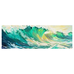 Waves Ocean Sea Tsunami Nautical 90 Banner And Sign 12  X 4  by Jancukart