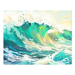 Waves Ocean Sea Tsunami Nautical 90 Premium Plush Fleece Blanket (large) by Jancukart