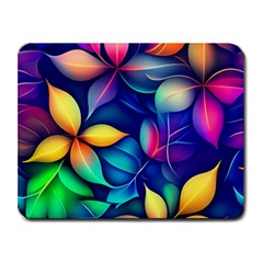 Ai Generated Artwork Leaves Nature Pattern Small Mousepad by Jancukart