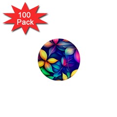 Ai Generated Artwork Leaves Nature Pattern 1  Mini Magnets (100 Pack) 