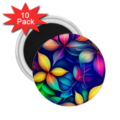 Ai Generated Artwork Leaves Nature Pattern 2 25  Magnets (10 Pack) 