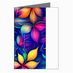 Ai Generated Artwork Leaves Nature Pattern Greeting Cards (pkg Of 8)